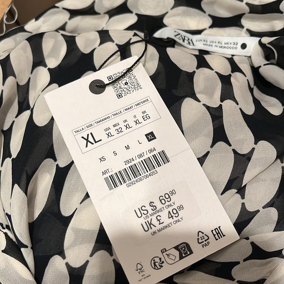 ZW Collection Printed Tied Shirt - Picture 6 of 6